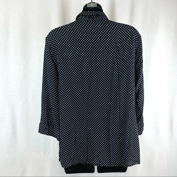 Christopher and Banks polka dot button up dress shirt, size M - Picture 2 of 3